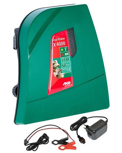 AKO Duo Power X4000 – kraftfullt 12/230 V elaggregat för medelstora till stora elstängsel