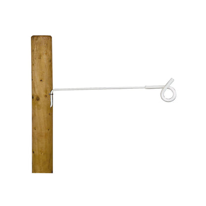 Distansisolator vit Pigtail 40 cm - 10-pack för elstängsel