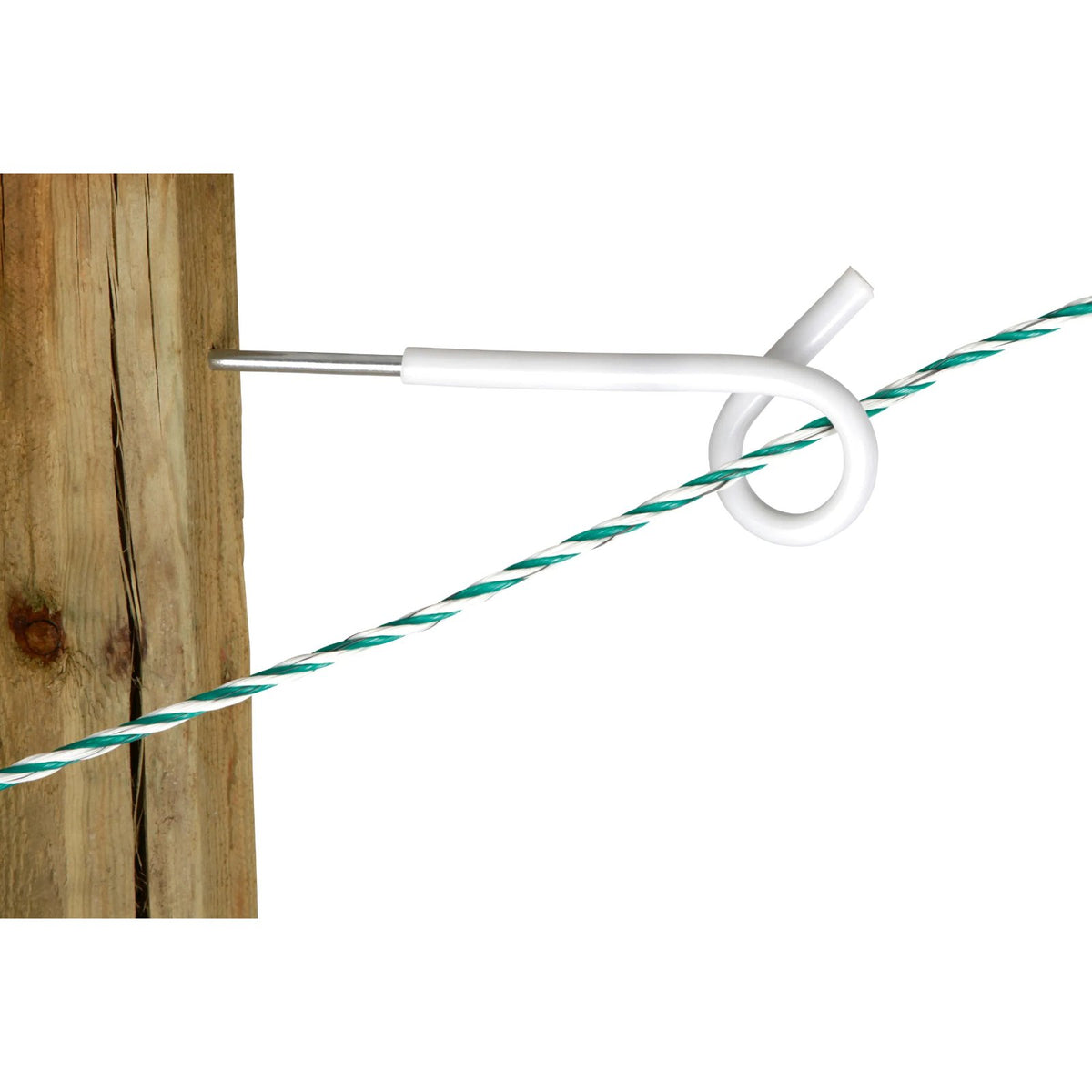 Distansisolator vit Pigtail 25-40 cm - 5-pack med trägänga