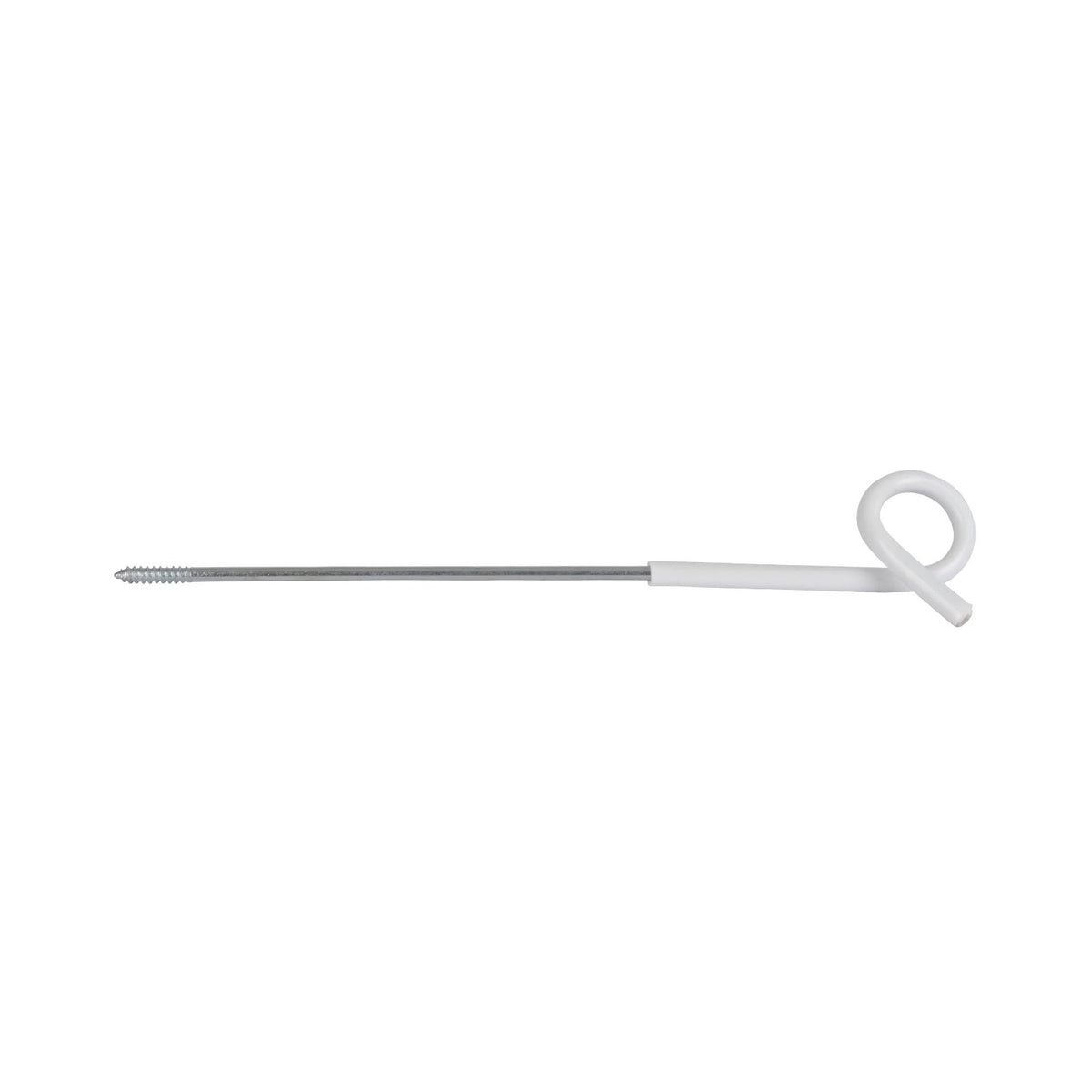 Distansisolator vit Pigtail 40 cm för polytråd, rep och band