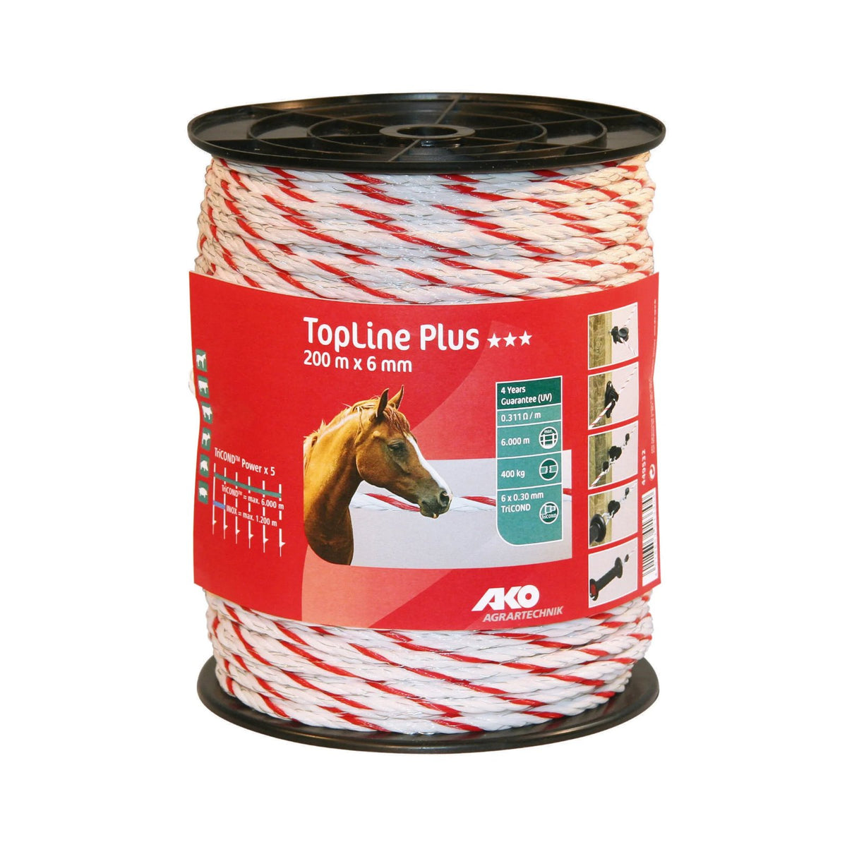 AKO elrep TopLine Plus 200 m x 6 mm med TriCOND