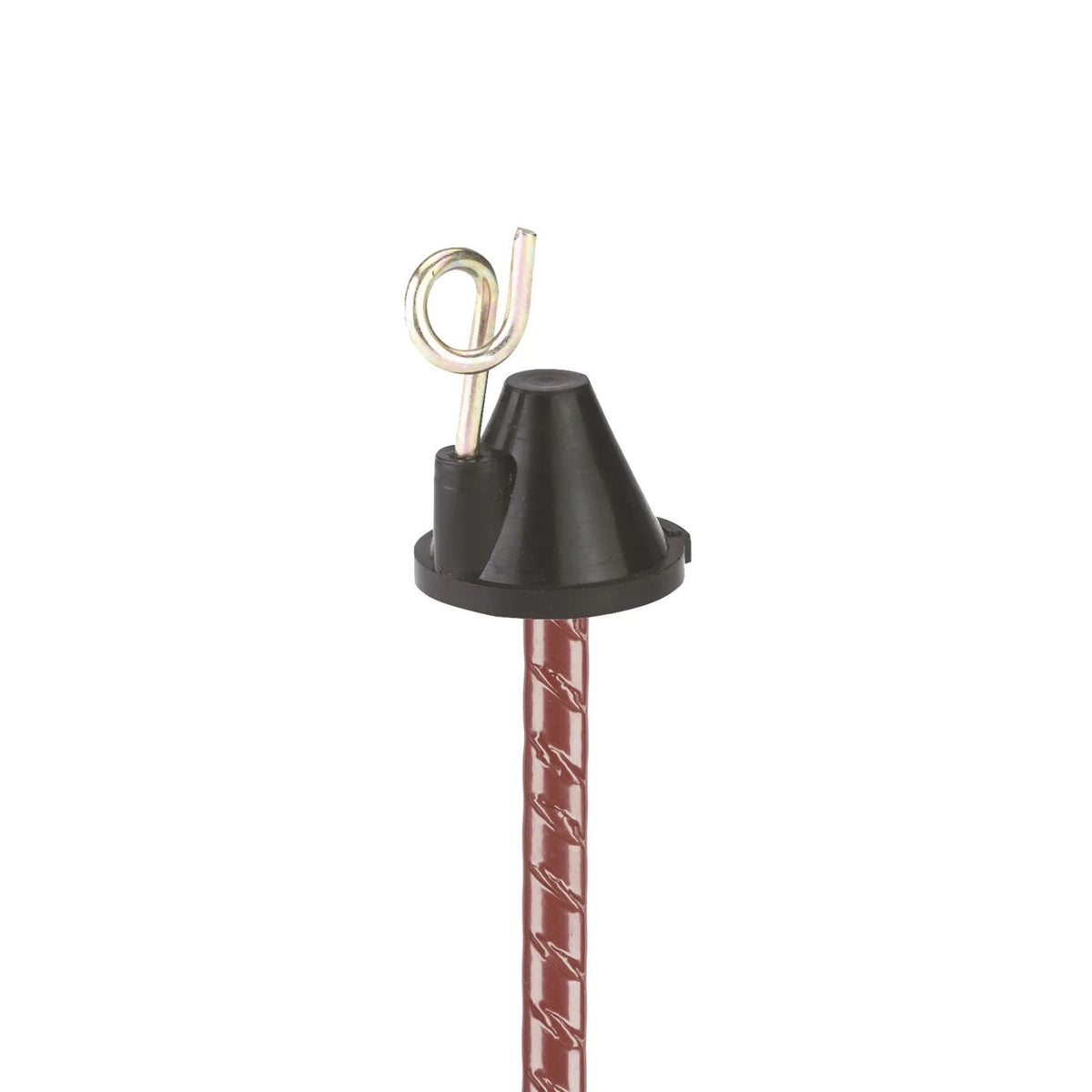 Oval Fjäderstålstolpe 106 cm - 10-pack Med olika toppisolator