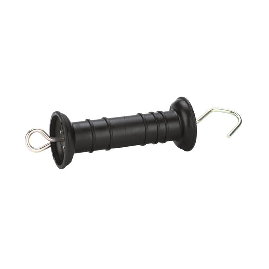Svart grindhandtag från kerbl med krok och ögla. 5-pack