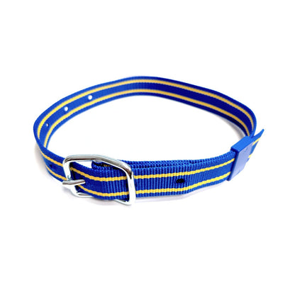 Transponerhalsband Blå-gul 40 mm