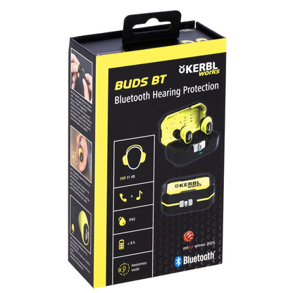 Kerbl Works Buds BT – Hörselskydd med Bluetooth och in-ear hörlurar i ett