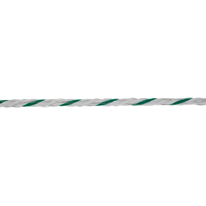 Elrep PremiumLine 6.5 mm – 200 m eller 400 m Vit/Grön elstängselrep