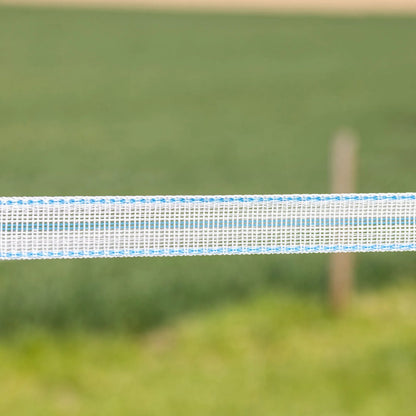 Elband PlatinumLine 40 mm – 200 m Vit/Blå elstängselband