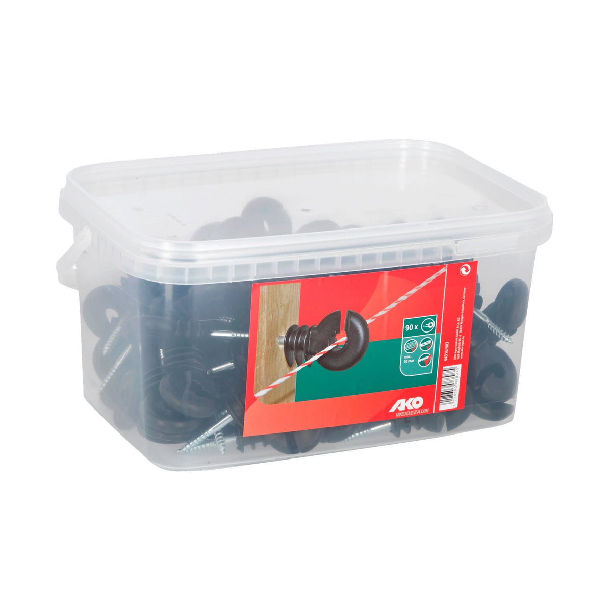 AKO Ringisolator utan metallkärna - För elrep, elband och polytråd