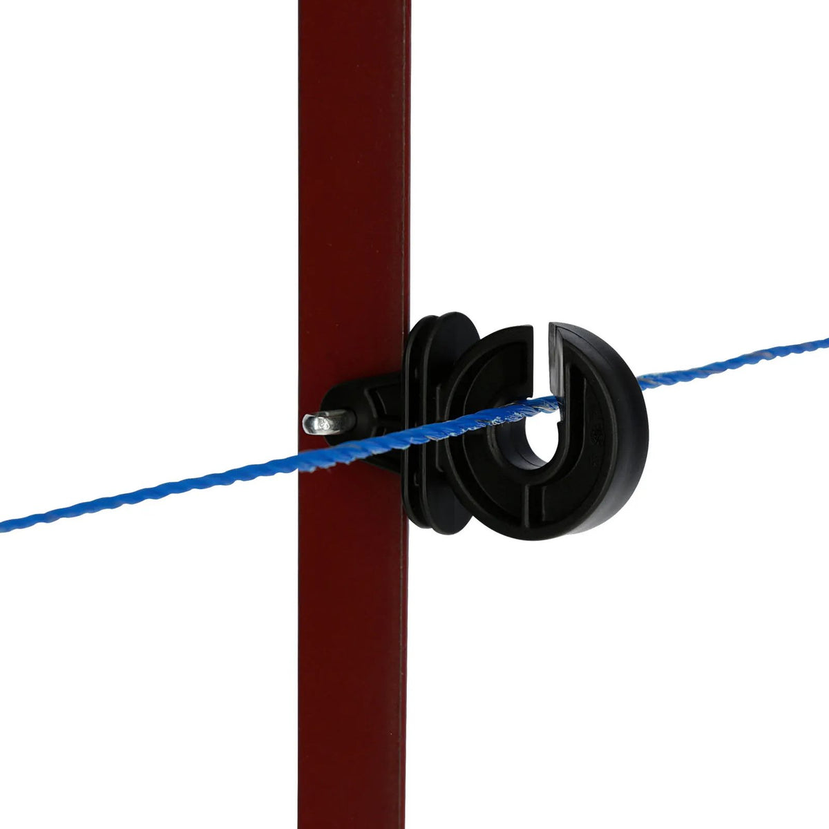 Ringisolator för vinklad stålstolpe - 25-pack för polytråd, rep och band